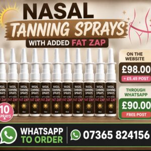 10 X NASAL TANNING SPRAYS 10mg ADDED FAT ZAP