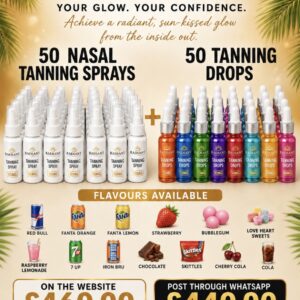 50 TANNING DROPS AND 50 NASAL TANNERS 10MG